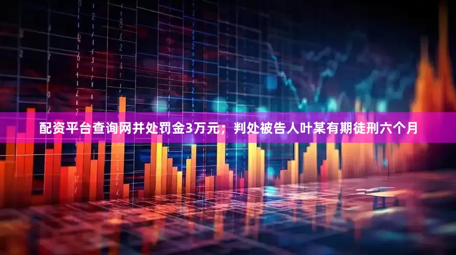 配资平台查询网并处罚金3万元；判处被告人叶某有期徒刑六个月